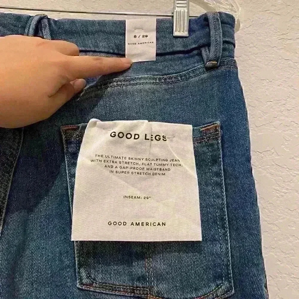 NWT GOOD AMERICAN GOOD LEGS SKINNY JEANS IN INDIGO234 Sz 8/29